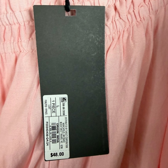 Women's Eyelet Maxi A-Line Dress - Future Collective Light Pink L - Picture 7 of 10